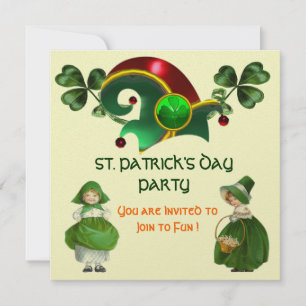 ELF-HUT MIT KLEEBLÄTTERN ST. PATRICK'S DAY-PARTY EINLADUNG