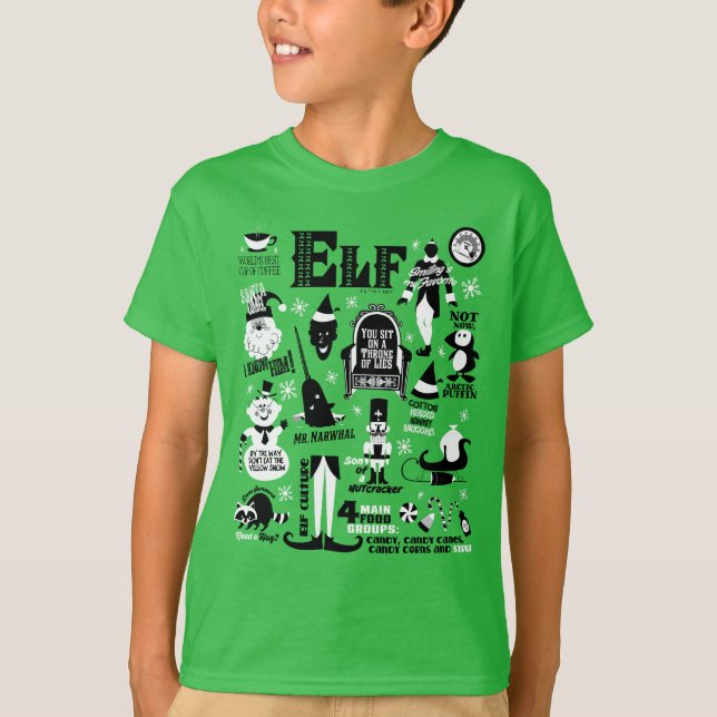 Elf Icons und Movie Quotes T-Shirt (Vorderseite)