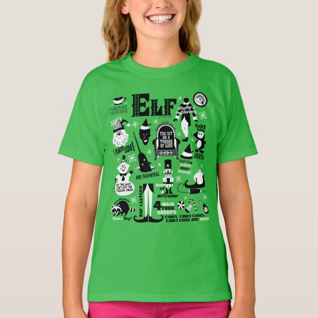 Elf Icons und Movie Quotes T-Shirt (Vorderseite)
