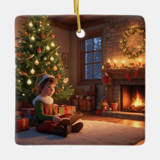 Elf Keramikornament (Vorderseite)