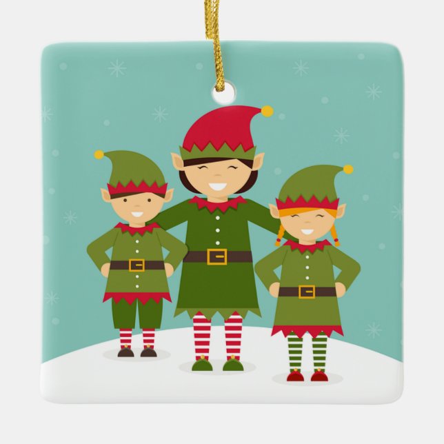 Elf Keramikornament (Vorderseite)