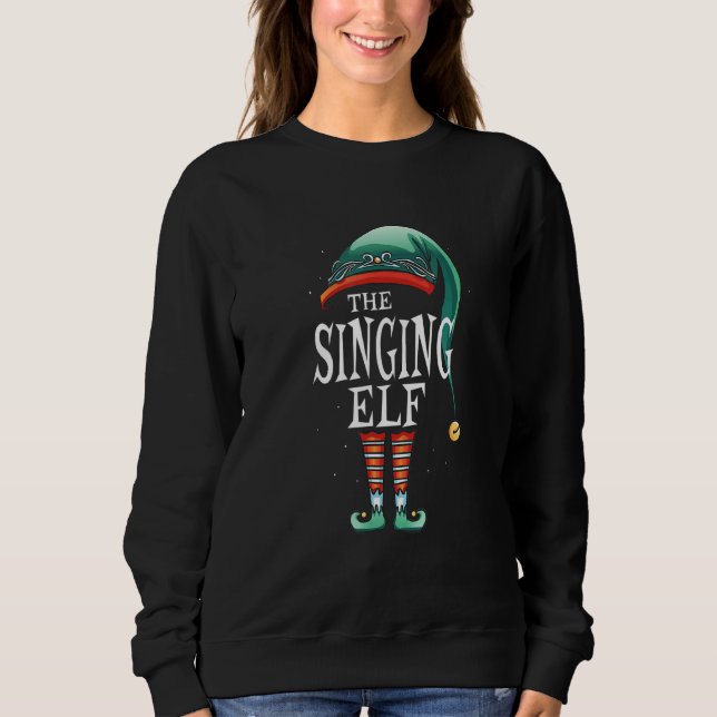 Elf Kostüme singen Matching Kids Girls Boys Men W Sweatshirt (Vorderseite)