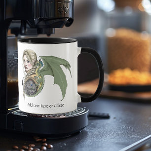 Elf-Krieger-Drache Fantasy Magisches Mittelalter P Tasse