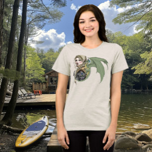 Elf-Krieger-Drache Fantasy Magisches Mittelalter P Tri-Blend Shirt
