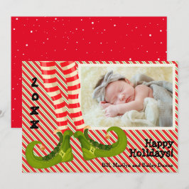 Elf Legs Christmas Foto Feiertagskarte