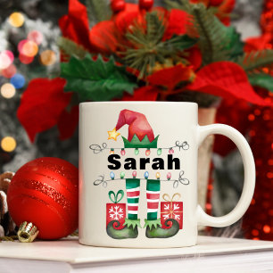 Elf Legs mit Weihnachtslicht Weihnachtsgeschenke Kaffeetasse