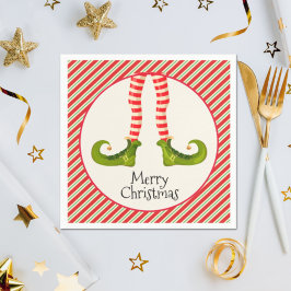 Elf Legs Weihnachtsfeier Serviette