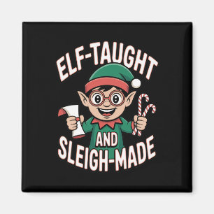 Elf lehrte und leigh-made Weihnachtself Magnet