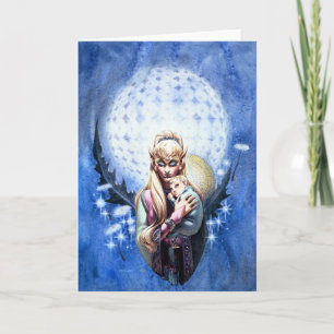 Elf Madonna Grußkarte Feiertagskarte