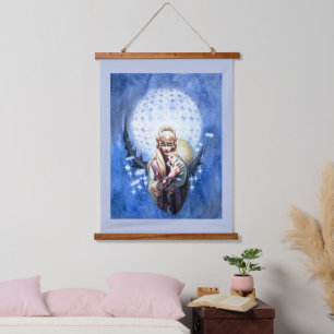 Elf Madonna Wandteppich Mit Holzrahmen