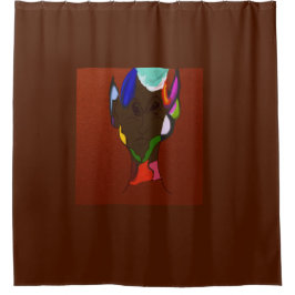 Elf Map Art  Duschvorhang