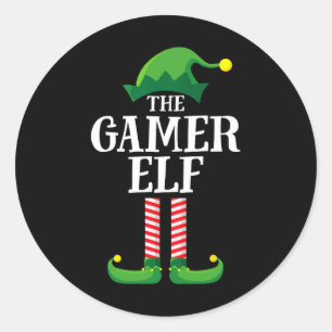 Elf Matching Family Group Weihnachts-Party Runder Aufkleber