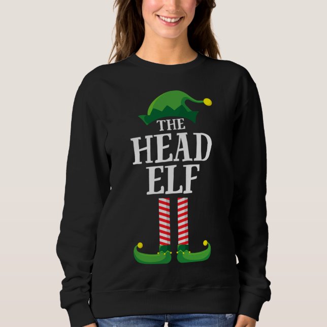 Elf Matching Family Group Weihnachts-Party Sweatshirt (Vorderseite)