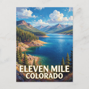 Elf-Meilen-Colorado-Stausee-Abenteuer Postkarte