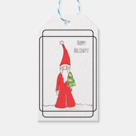 Elf mit Baum Geschenkanhänger