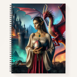 Elf mit Drachenei Notizbuch