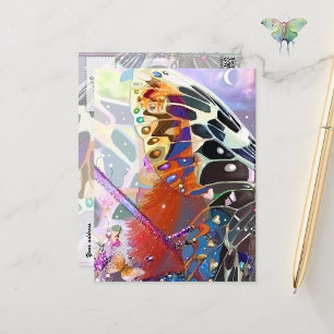 Elf mit Fairies Postkarte