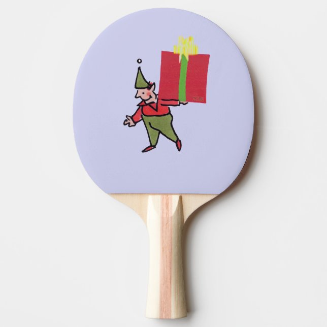 Elf mit lila Tischtennisplatte Tischtennis Schläger (Vorderseite)