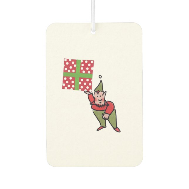 Elf mit Polka Dot Geschenkgutscheine für die Autol Autolufterfrischer (Vorderseite)