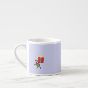 Elf mit Red Box Espresso Tasse