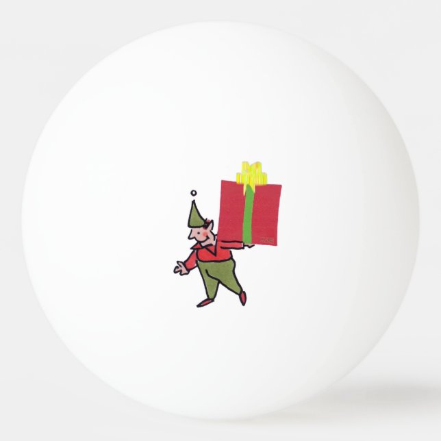 Elf mit Roter Box 1-Stern Tischtennisball (Vorderseite)