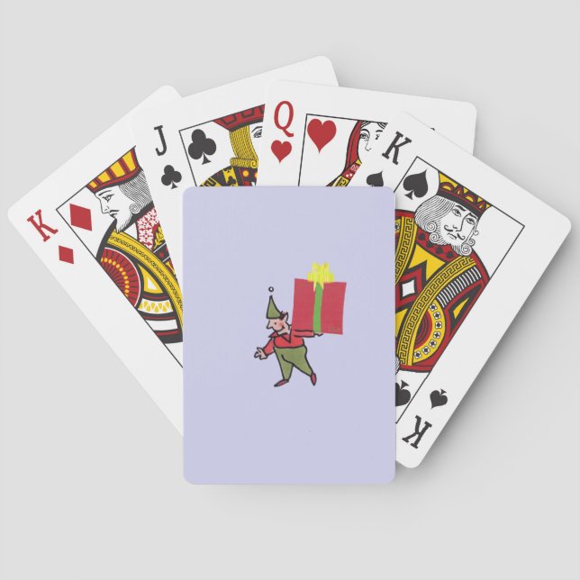 Elf mit Roter Box lila Poker Spielkarten (Rückseite)