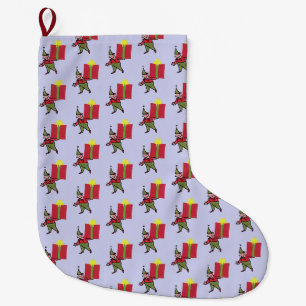 Elf mit Roter Box Weihnachtsweihnachtszeit Strumpf Großer Weihnachtsstrumpf