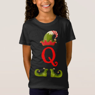 Elf Monogram Q erste Niedlich Matching Family Chri T-Shirt