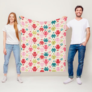 Elf-Muster für farbenfrohe Mäntel und Schuhe Fleecedecke