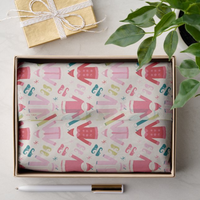 Elf-Muster für farbenfrohe Mäntel und Schuhe Seidenpapier (Geschenk)