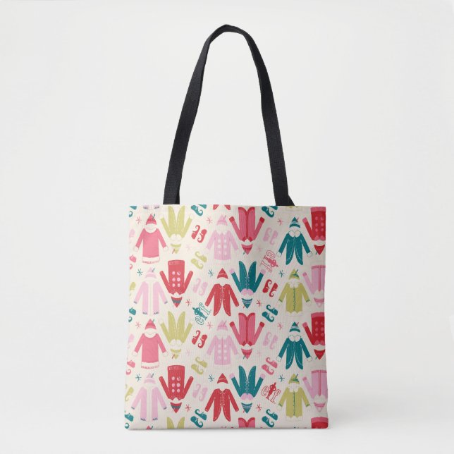 Elf-Muster für farbenfrohe Mäntel und Schuhe Tasche (Vorderseite)