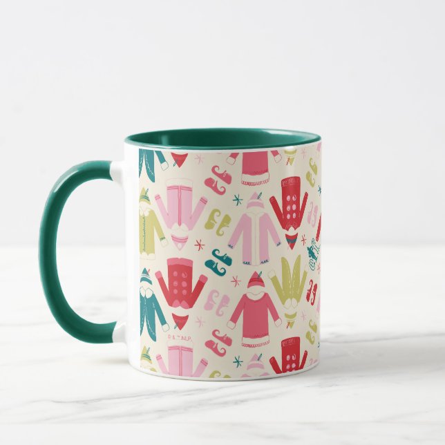 Elf-Muster für farbenfrohe Mäntel und Schuhe Tasse (Links)