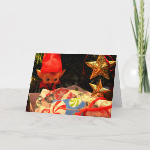 Elf Ornament & Christmas Präsenzkarte Feiertagskarte