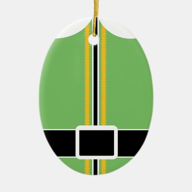 Elf-Ovalschmuck Keramikornament (Vorne)