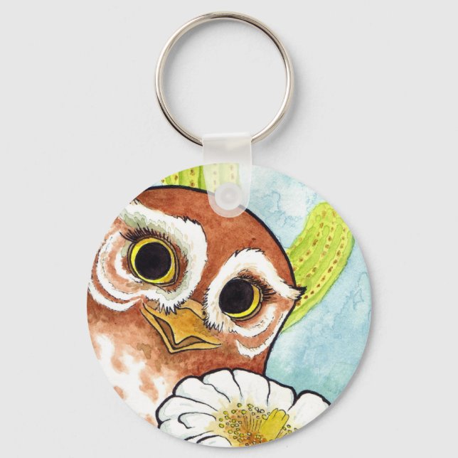 Elf Owl Blossom Schlüsselanhänger (Vorderseite)