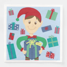 Elf Packgeschenke Serviette
