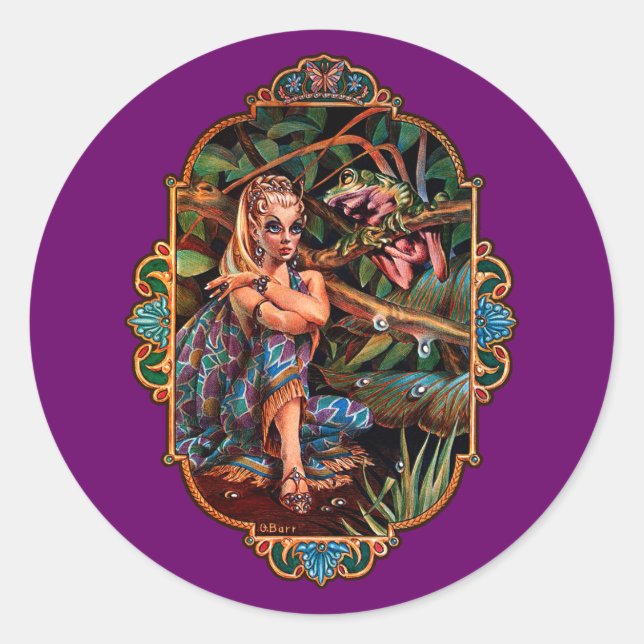 Elf Princess Runder Aufkleber (Vorderseite)