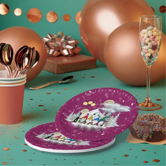 Elf Quartet Weihnachts-Party Paper Teller (Multi)