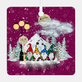 Elf Quartett Weihnachts-Foto Tree Ornament
