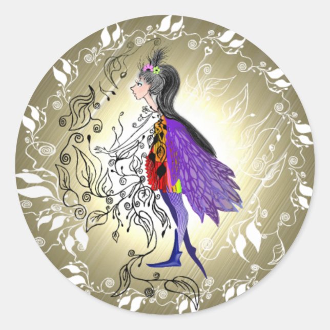 Elf Runder Aufkleber (Vorderseite)