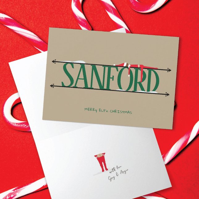 Elf Shenanigans Green & Tan geklappt Karte (Von Creator hochgeladen)