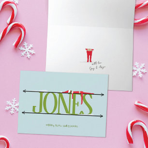 Elf Shenanigans Name Signature Green & Blue Folgek Karte
