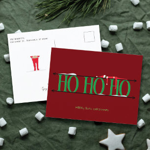 Elf Shenanigans Schmiedeeisen-Weihnachtszeichen Feiertagspostkarte