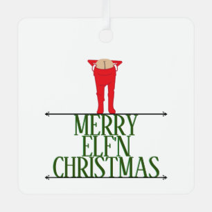Elf Shenanigans Weihnachtsgrüße Ornament Aus Metall