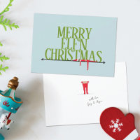 Elf Shenanigans Wrotish Iron Sign Weihnachtskarte