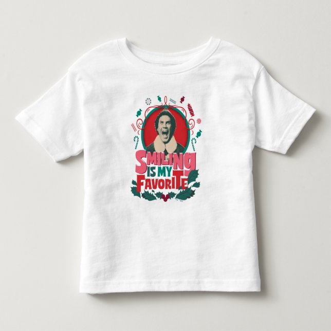 Elf - Smiling is My Favorite Kleinkind T-shirt (Vorderseite)