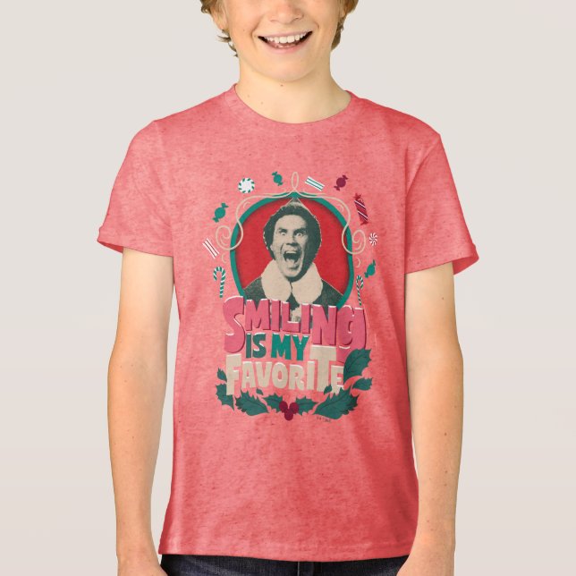 Elf - Smiling is My Favorite Tri-Blend Shirt (Vorderseite)