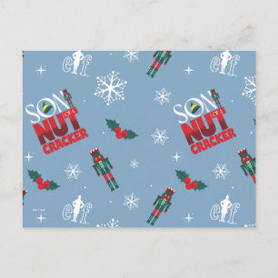 Elf "Sohn eines Nussknackers" Wintermuster Feiertagspostkarte