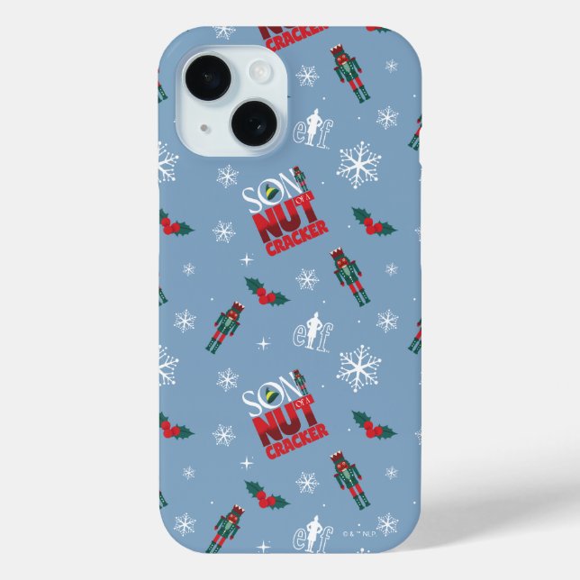 Elf "Sohn eines Nutcrackers" Wintermuster Case-Mate iPhone Hülle (Rückseite)