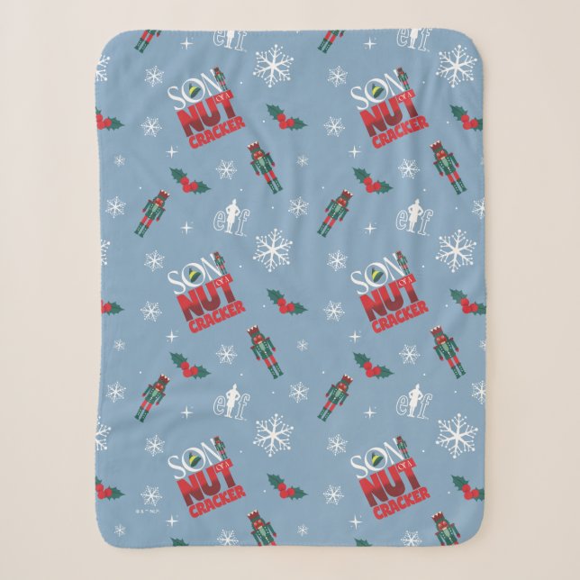 Elf "Sohn eines Nutcrackers" Wintermuster Sherpadecke (Vorderseite)